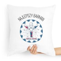 Poduszka Prezent Dla Barmana Najlepszy Barman Z Nadrukiem Ze Zdjęciem