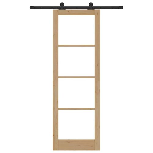 Drzwi przesuwne ORKDAL Brązowy 78 x 232 cm Drewno i metal na Arena.pl