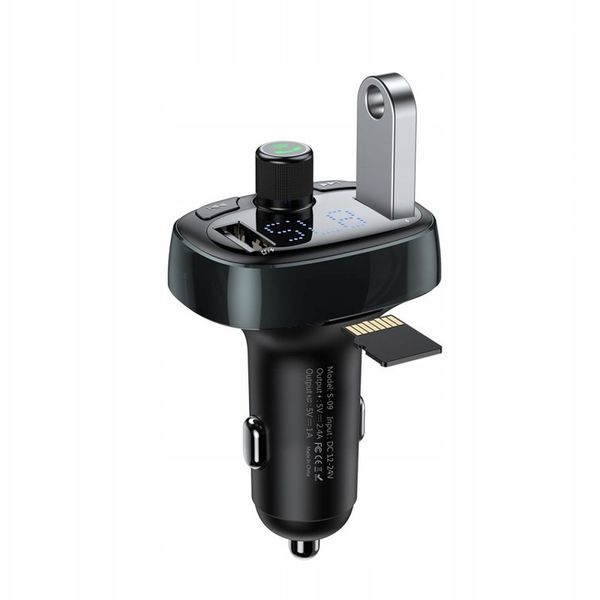BASEUS TRANSMITER FM BLUETOOTH ŁADOWARKA SAMOCHODOWA MP3 2x USB SD/ TF 3.4A zdjęcie 8