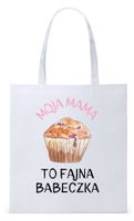 Dla Mamy Mamusi Prezent Torba Eco Biała Shopper Z Nadrukiem Ze Zdjęciem