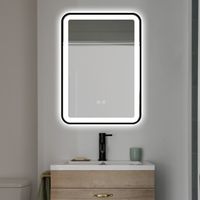 LUSTRO ŁAZIENKOWE 60x80 cm LED , ANTY FOG  Przełączniki dotykowee