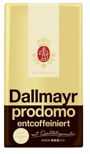 Dallmayr Prodomo Entcof. bezkofeinowa kawa mielona 500g Import z Niemiec na Arena.pl