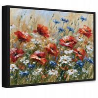 Obraz W Ramie Na Płótnie Do Sypialni Salonu Kwiaty polne 90x60