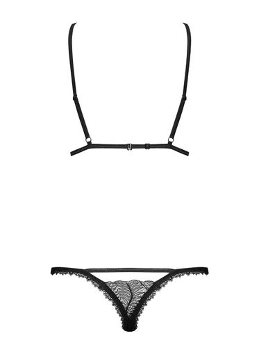 Romanesa komplet otwarty czarny - Obsessive L/XL na Arena.pl