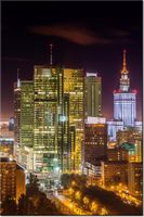 80CM 120 OBRAZ DOM KULTURY NOCĄ ŚCIENNY