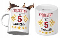 Dla Chrzestnego Zestaw Kubek + Skarbonka Prezent Z Nadrukiem Ze Zdjęciem