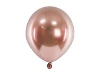 Balony glossy różowe złoto, 12 cm 50 szt.