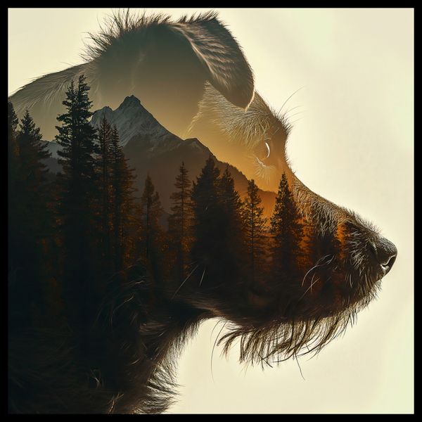 Plakat 50x50cm Psi Duch Lasu zdjęcie 2