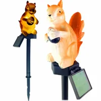 LAMPA SOLARNA WIEWIÓRKA WBIJANA LAMPKA OGRODOWA LED CZUJNIK ZMIERZCHU