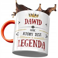 Kubek Pomarańczowy Dla Dawida Kolegi Męża Prezent Z Nadrukiem Ze Zdjęciem