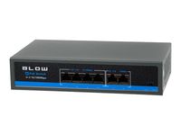 Switch POE do kamer BLOW 4PoE 100Mbs 75W BL-SW6-4P