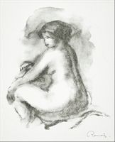 Étude de Femme nue, assise, Pierre-Auguste Renoir - plakat 40x50 cm