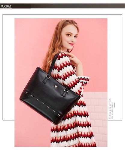 NUCELLE Metaliczny shopper Niebieski na Arena.pl