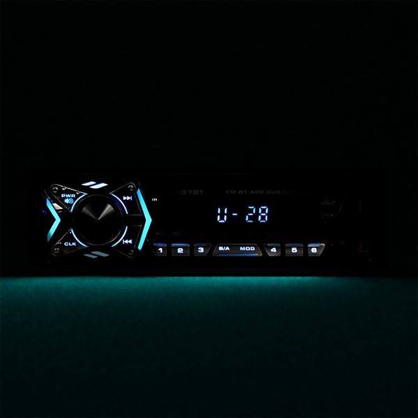 Radio Samochodowe Bluetooth 1-DIN USB AUX MP3 LCD Mikrofon Pilot zdjęcie 7