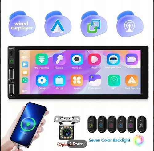 RADIO Odtwarzacz 1DIN i dla Androida Auto samochodowy odtwarzacz MP5 na Arena.pl