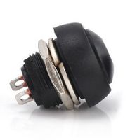 Przełącznik przycisk wyłącznik chwilowy zwierny pchełka czarny