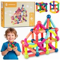 Klocki magnetyczne, konstrukcyjne 3D duży zestaw 100 szt. patyczki kulki