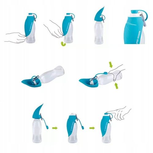 BUTELKA TURYSTYCZNA DLA PSA POIDŁO MISKA NA WODĘ PRZENOŚNA NA SPACER BIDON na Arena.pl