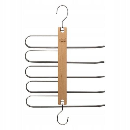 WIESZAK NA SPODNIE drewniany do szafy 5 par na Arena.pl