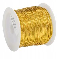 SZNUREK z lureksem okrągły złoty metalik 1mm 30m