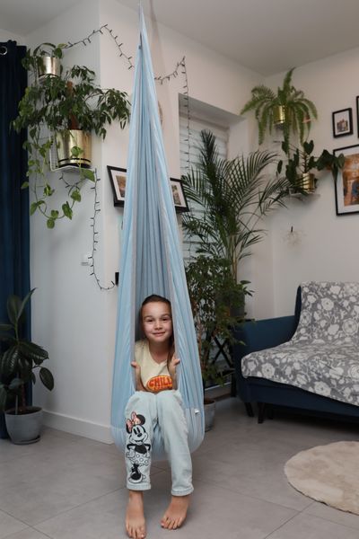 huśtawka kokon błękitny zdjęcie 7