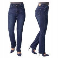 JEANSY DAMSKIE BAWEŁNIANE SPODNIE JEANSOWE DUŻE ROZMIARY PROSTE