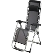 Leżak ogrodowy plażowy składany poduszka grawitacyjny wzmocniony