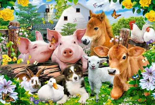 Puzzle maxi 40 elementów. Farm Friends na Arena.pl