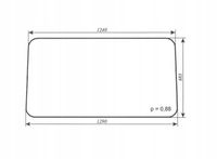 szyba przednia przód do ciągnika MF-255 kabina Krotoszyn Duża