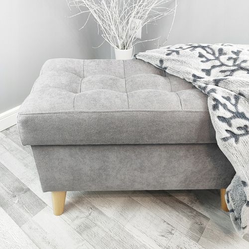 PUFA OTWIERANA 60 cm SCHOWEK ŁAWKA SKRZYNIA POJEMNIK KUFER JASNO na Arena.pl