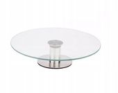 PATERA NA CIASTO SZKLANA OBROTOWA NA NÓŻCE DEKORATOR TORT URODZINY