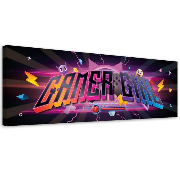 Emaga Obraz na płótnie, Napis gaming zone - 120x40 zdjęcie 1