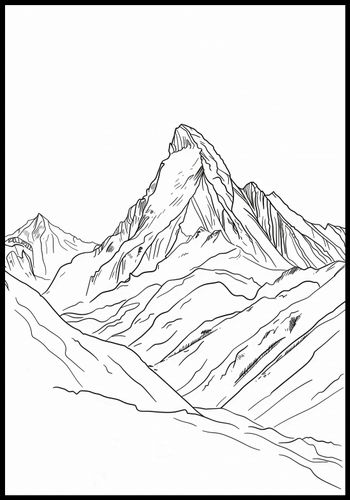 Plakat 68x98cm Górski Szkic na Arena.pl