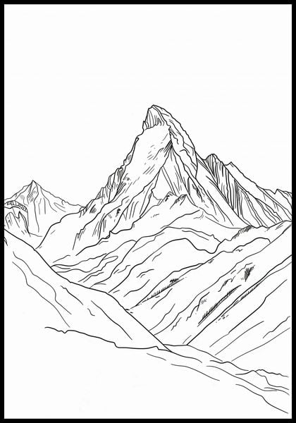 Plakat 68x98cm Górski Szkic zdjęcie 2