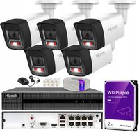 Zestaw Monitoringu IP 8Mpx UltraHD 5 Kamer IPC-B180HA-LUF/SL PoE Dysk 2TB