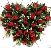 Stroik serce na grób bukiet cmentarz sztuczne kwiaty kompozycja STANPOL