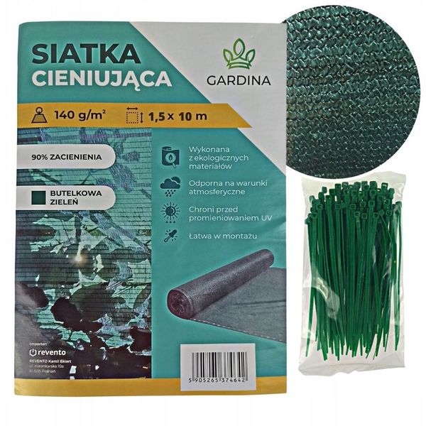 Siatka cieniująca zielona Gardina maskująca płot zdjęcie 3