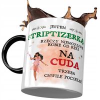 Kubek Czarny Dla Striptizerki Trzeba Poczekać Z Nadrukiem Ze Zdjęciem