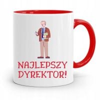 Dla Dyrektora Kubek Czerwony Najlepszy Dyrektor Z Nadrukiem Ze Zdjęciem