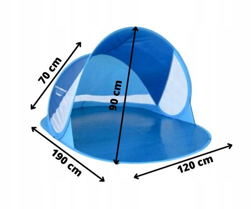 Namiot Plażowy Samorozkładający Parawan XXL dzieci ochrona UV POP-UP na Arena.pl