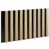 LAMELE ŚCIENNE DĄB RIVIERA NA PŁYCIE HDF CZARNEJ 510x2750mm