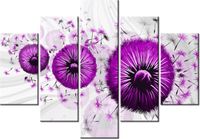 105CM 150CM OBRAZ 5 ELEM FIOLETOWE DMUCHAWCE 5 DRUK