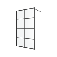 Fabrika walk-in ścianka prysznicowa 120x200 cm, czarny mat