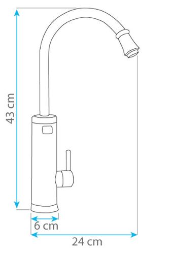 Podgrzewacz wody przepływowy wyświetlacz LCD Inox Digital na Arena.pl