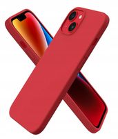 ETUI NA TELEFON IPHONE 14 MAX CZERWONE SILIKONOWE ORNARTO