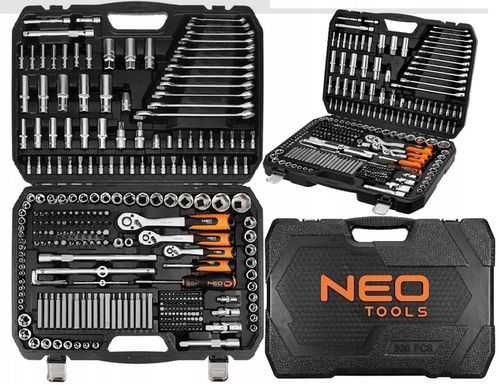 ZESTAW KLUCZY NASADOWYCH 1/2 3/8 1/4 300 SZT. GRZECHOTKA NEO TOOLS na Arena.pl