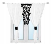 Firana nowoczesna MOTYLE salon sypialnia lambrekin AŻUR glamur 300x150