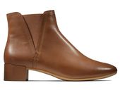 Clarks Botki damskie - Orabella Ruby wsuwane - rozmiar 38 - brązowe, skóra