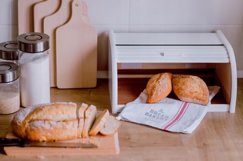 Chlebak Pojemnik Chleb Pieczywo Drewniany Biały na Arena.pl