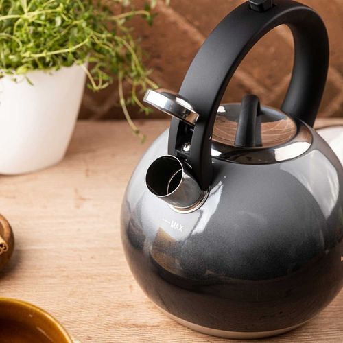 czajnik stalowy z gwizdkiem 3l klausberg kb-7955 grafitowy połysk na Arena.pl